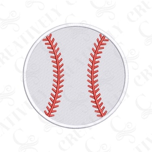 Baseball Sport Maschinenstickerei, 6 Größen, Mini Baseball Design, Baseball Design für Hemd, Mütze, Tasche, Baseball