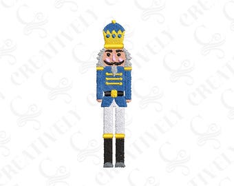 Christmas Nutcracker Embroidery Design, Christmas Embroidery File Download, 3 Sizes Holiday Decor, Nutcracker Hostess Gift