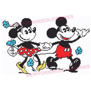 Vintage Mickey and Minnie Cross Stitch Mickey Cross Stitch