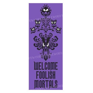 Haunted Mansion Foolish Mortals Cross Stitch, Haunted Mansion Pattern, Foolish Mortals Pattern, Mansion, from NewYorkNeedleworks on Etsy