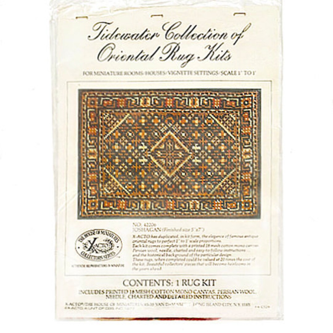 Vintage New Tidewater Collection Joshagan Miniature Rug Kit House of ...