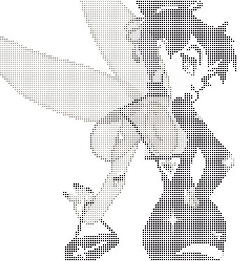 Goth Tinkerbell Cross Stitch Gothic Silhouette Goth Pattern