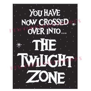 Twilight Zone Kreuzstich Twilight Zone Stickmuster Rod Serling TV Kreuzstich Sci-Fi Stickmuster Vintage TV Shows