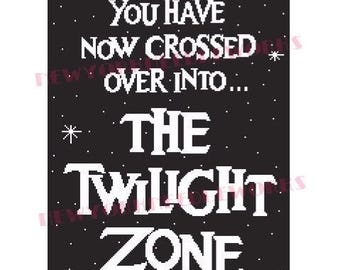 Twilight Zone-kruissteek Twilight Zone-patroon Staaf Serling TV-kruissteek Sci-Fi-patroon Vintage tv-shows