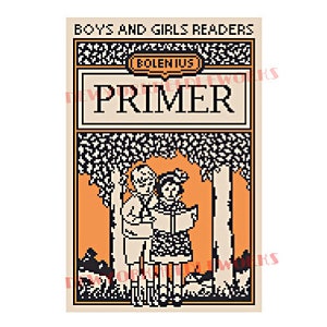 Vintage Book Reader Cross Stitch, 1930 Vintage School Book Cross Stitch, Children&#39;s School Book Reader, Children&#39;s Book, NewYorkNeedleworks