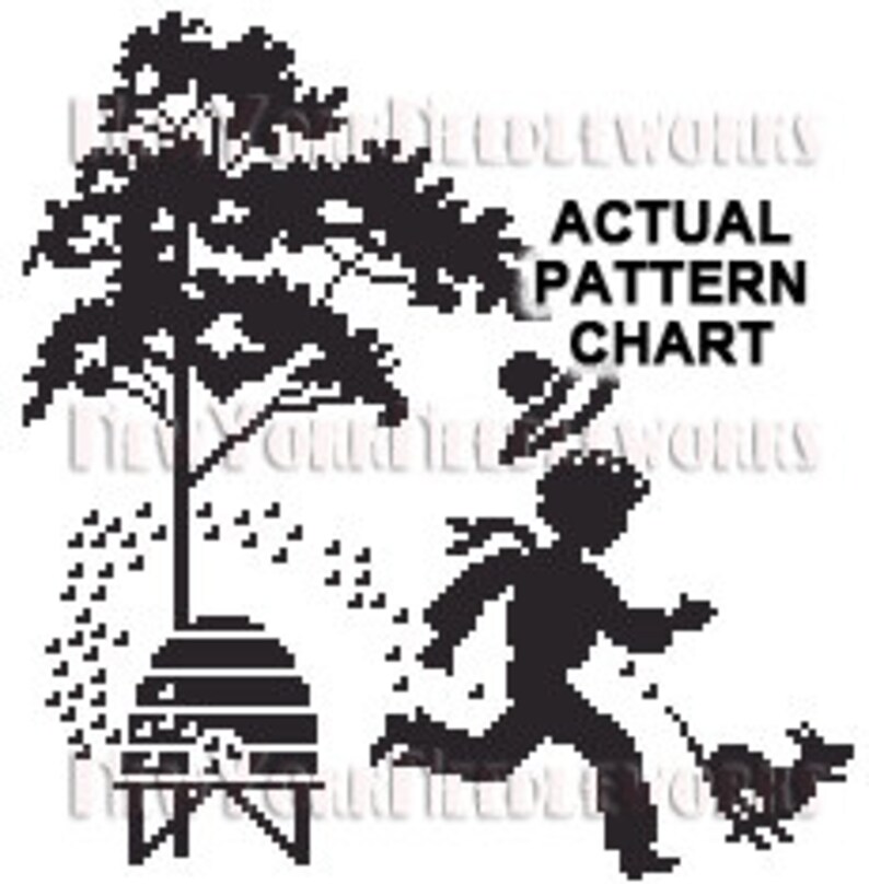 Children Silhouette Cross Stitch Bees from NewYorkNeedleworks on Etsy Boy With Beehive Cross Stitch Bees Cross Stitch Beehive Pattern