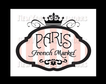 Paris Market, French Label Pattern, Cross Stitch, Needlepoint, Paris Cross Stitch, Paris from NewYorkNeedleworks on Etsy