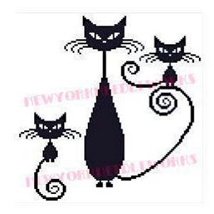 Retro Cats Cross Stitch Cats Silhouette Cross Stitch Retro Cats Cross Stitch Retro Cross Stitch