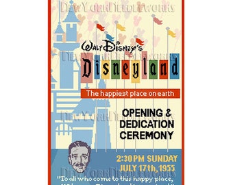 Vintage DL Opening Ceremony 1955,  Opening Dedication Vintage Poster Pattern, Vintage Park Cross Stitch, DL Pattern, NewYorkNeedleworks Etsy