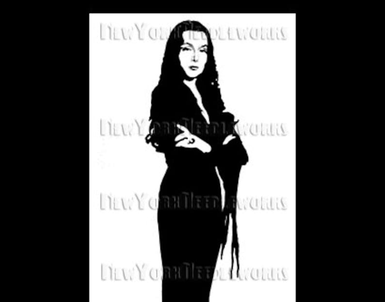 Download Morticia Silhouette Addams Family Cross Stitch Morticia | Etsy