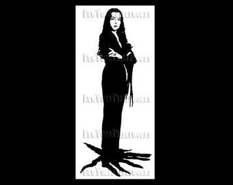 Morticia Silhouette, Addams Family Cross Stitch, Morticia Cross Stitch, Halloween Cross Stitch, Halloween from NewYorkNeedleworks on Etsy
