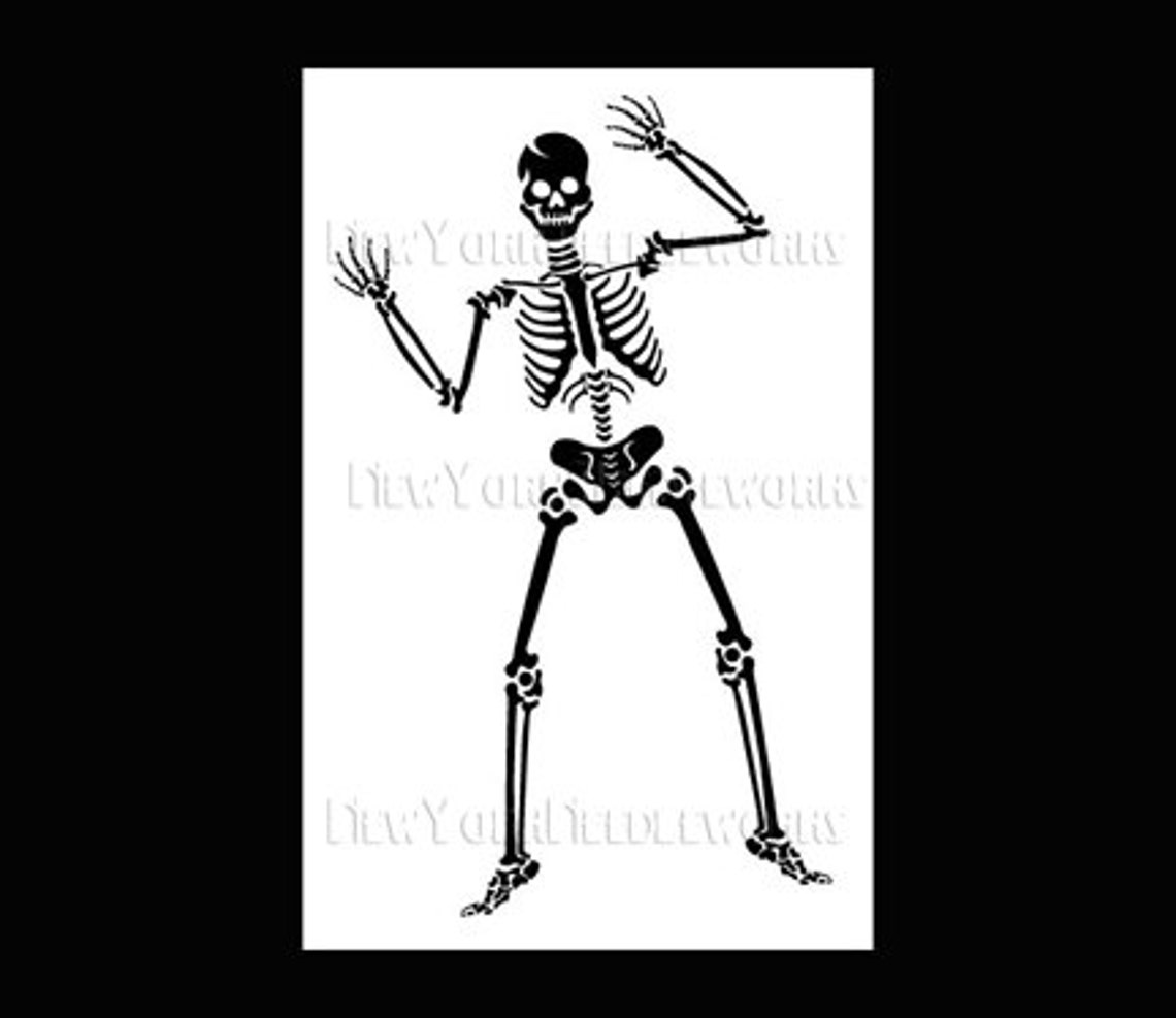 Skeleton Cross Stitch Skeletons Halloween Cross Stitch | Etsy