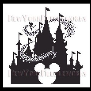 Cinderella&#39;s Castle Cross Stitch, WDW Castle Cross Stitch, Tinkerbell, Castle Cross Stitch, Castles