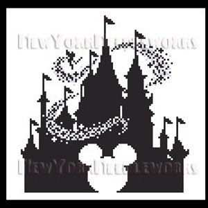 Cinderella's Castle Cross Stitch, WDW Castle Cross Stitch, Tinkerbell, Castle Cross Stitch, Castles, from NewYorkNeedleworks on Etsy