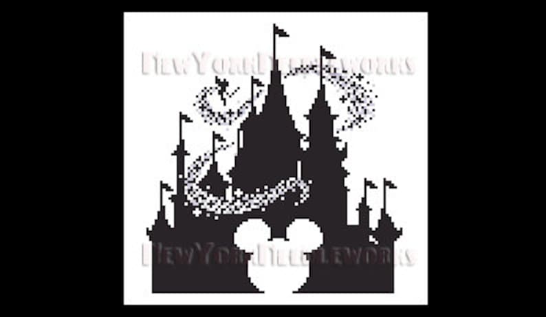 Cinderella's Castle Cross Stitch, WDW Castle Cross Stitch, Tinkerbell, Castle Cross Stitch, Castles, from NewYorkNeedleworks on Etsy image 1