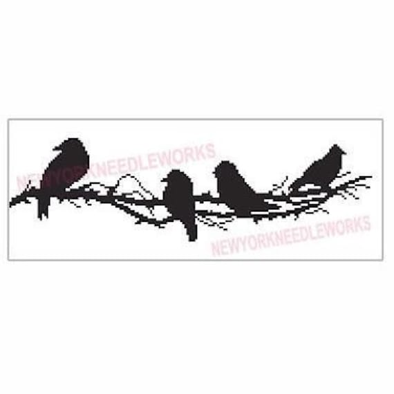 Birds Silhouette Cross Stitch Cross Stitch Black Birds Silhouette Black Birds Cross Stitch