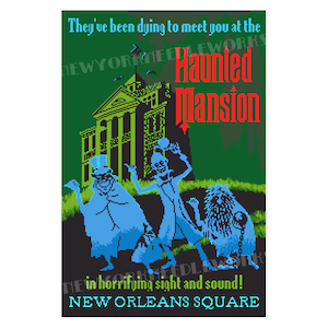 Haunted Mansion DL Cross Stitch, Vintage Haunted Mansion Pattern, Mansion Pattern, Mansion Cross Stitch, from NewYorkNeedleworks on Etsy