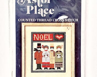 Vintage New Astor Place Noel Cross Stitch Kit Noel Cross Stitch Kit