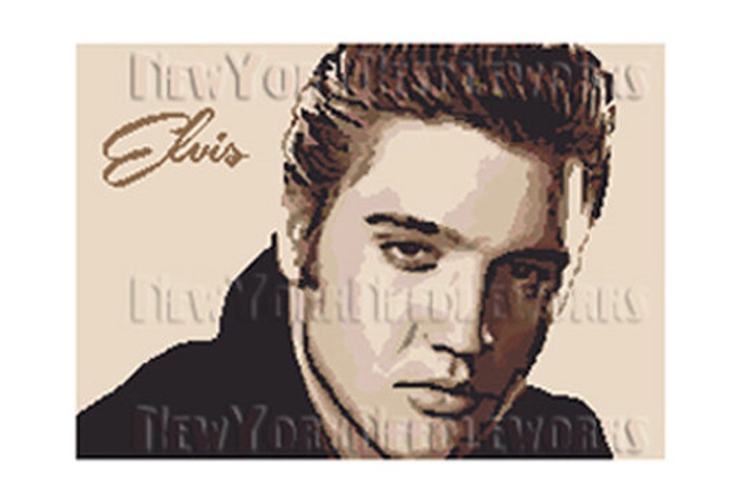 Elvis Cross Stitch, Elvis Presley Pattern, Cross Stitch Pattern, Elvis ...