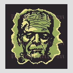 Frankenstein Kreuzstich, Halloween Kreuzstich, Monsters Kreuzstich, Halloween Muster, Frankenstein, Halloween, NewYorkNeedleworks