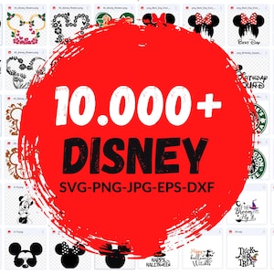 10.000+ Png Jpg Mega Svg Disney Bundle Archive Files  SVG For Cricut Cut Files Digital Files Silhouette Characters Bundle SVG for Halloween