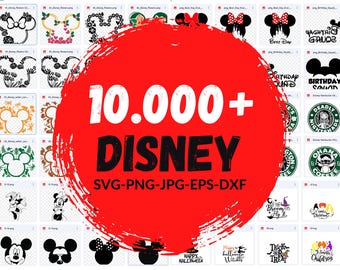 10.000+ Png Jpg Mega Svg Disney Bundle Archive Files  SVG For Cricut Cut Files Digital Files Silhouette Characters Bundle SVG for Halloween