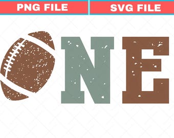 Fußball 1. Geburtstag SVG, PNG - First Year Down Party (Digitaler Download)