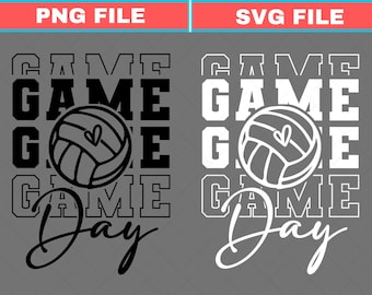 Game Day Svg Volleyball, Volleyball Game Day Png for Women, Volleyball Gameday Svg, Volleyball Png for Volleyball Mom, Game Day Svg