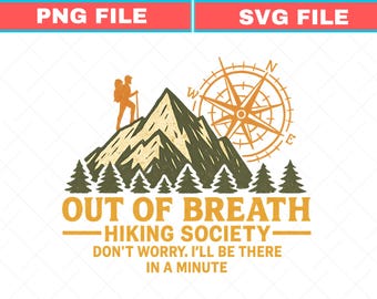 SVG de Funny Hiking Society: Diseño de caravana sin aliento (descarga digital)