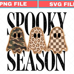 Fantasmas retrô em patchwork SVG PNG, design xadrez de Halloween (arquivo digital)