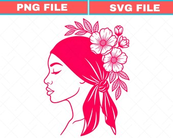 Warrior Breast Cancer Awareness SVG, Pink Ribbon Floral Design (Digital Download)