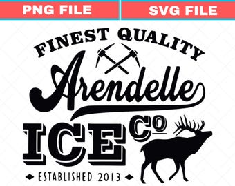 Arendelle Ice Company SVG y PNG inspirados en Frozen, descarga digital