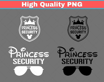 Principessa Sicurezza Papà PNG, Divertente Design Viaggio Disney (Download Digitale)