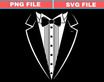 Tuxedo Shirt Cut Files | SVG, PNG (Digital Download)
