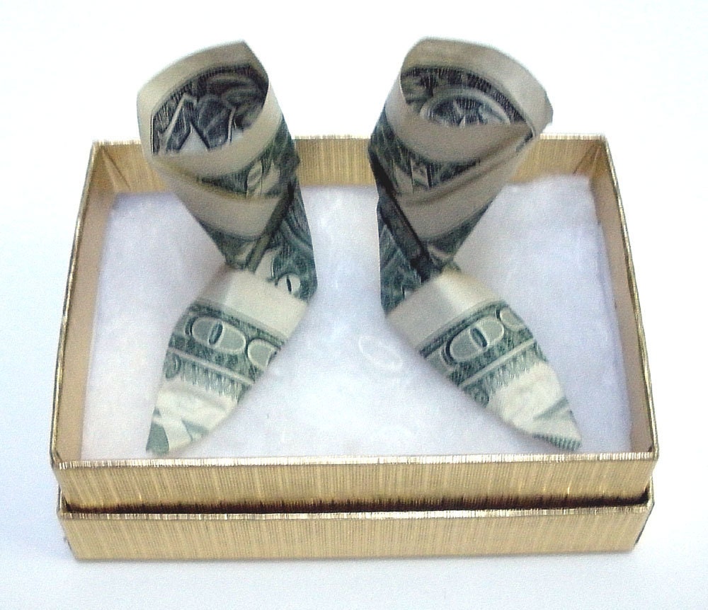 Dollar Bill Elf Boots Etsy