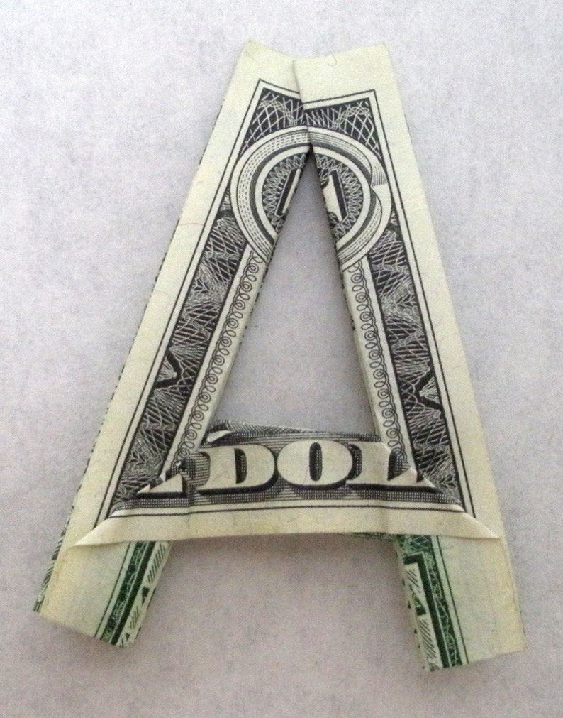 Dollar Bill Origami Letters and Numbers Etsy