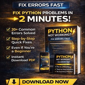Python Not Working Fix, Fix Python Errors Fast, ModuleNotFoundError pip Fix, Beginner Python Guide PDF, VS Code Error Help image 7