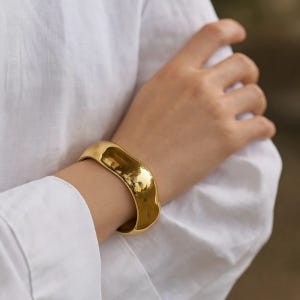 Cuff Bracelet, Silver Cuff Bracelet Unique, Gold Cuff Bracelet, Gold Bangle, Chunky Bracele, Gold Bracelet, Silver Bracelet