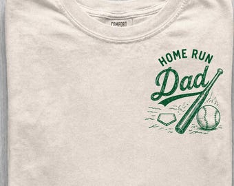 Comfort Colors Home Run Dad Shirt, Baseball Dad Tee, Vintage Baseball Tee, Father’s Day Gift for Dad, Baseball Lover T-Shirt