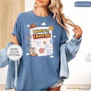 Comfort Colors I Knew It I Knew You Shirt, TS 2026 Tshirt for Fan, Toy Story Song Lyrics Inspired Tshirt image 2