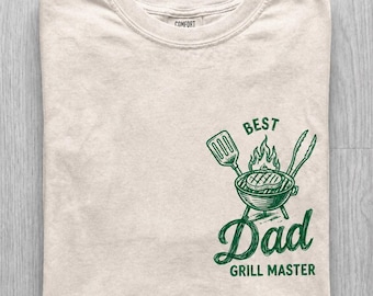 Comfort Colors Best Dad Grill Master Shirt, Father’s Day BBQ Tshirt, Grill Dad Tee, Backyard BBQ Dad Gift