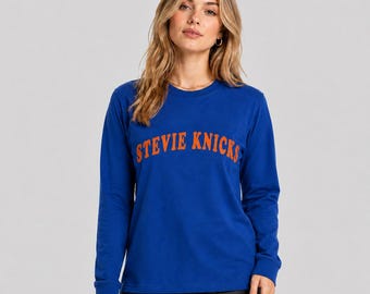 Stevie Knicks Long Sleeve, Inspired by Taylor & HAIM Stevie Knicks Longsleeve for Fan, Blue Stevie Knicks Tee