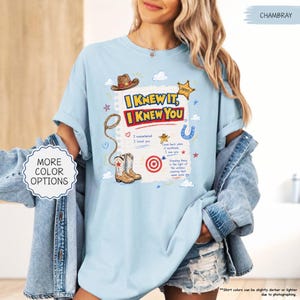 Comfort Colors I Knew It I Knew You Shirt, TS 2026 Tshirt for Fan, Toy Story Song Lyrics Inspired Tshirt image 4