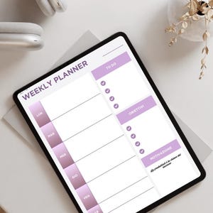 Weekly planner - printable minimalist - template - Canva editable - A4 digital download- planner settimanale - to do