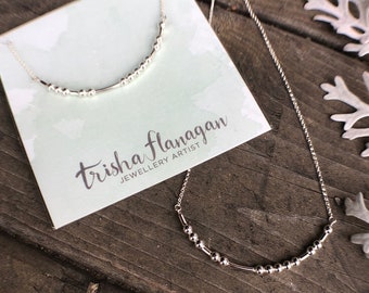 DAUGHTER Morse Code Sterling Silver Necklace