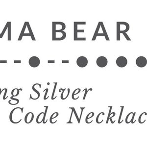 MAMA BEAR Morse Code Pendant, Baby Shower gift image 6