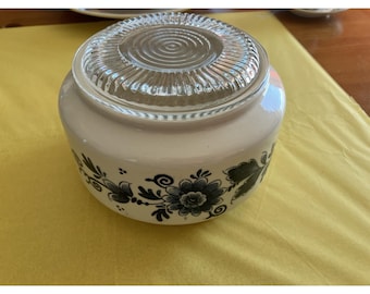 Bote antiguo Delft Blauw Floral Country pintado a mano y fabricado en Holanda.