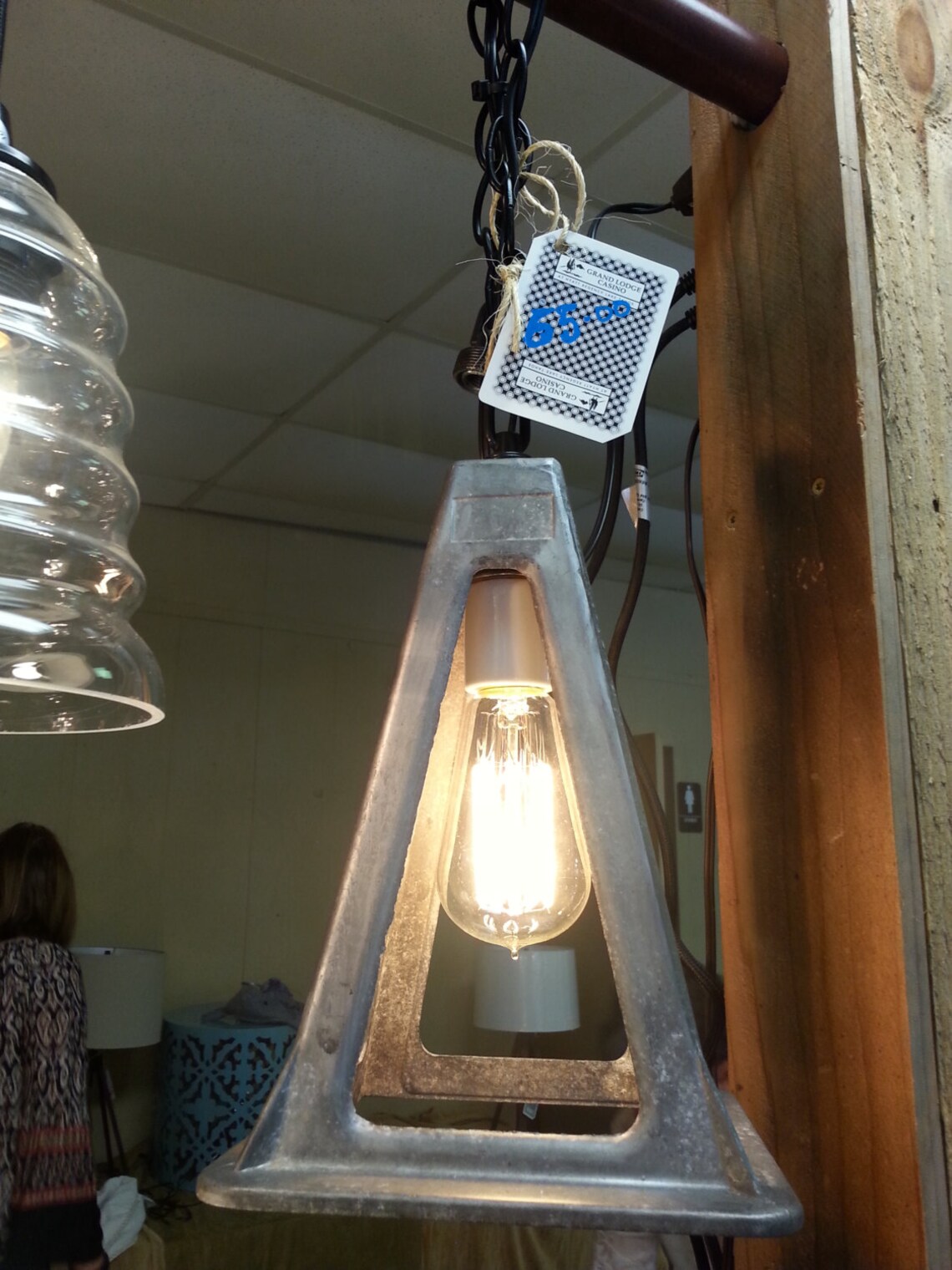 Industrial Jack Stand Pendant Etsy