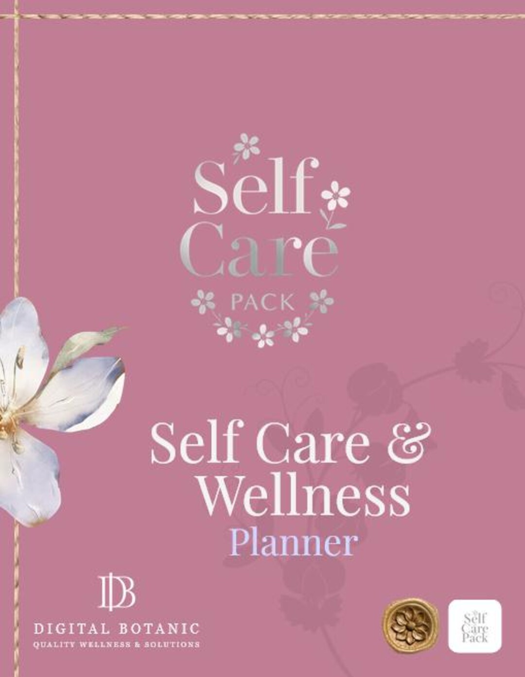 Botanic Self Care Planner Bundle | Wellness, Goal & Brain Dump Journal ...