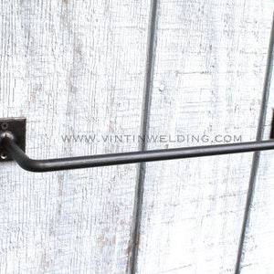 Hand Forged Wrought Iron Metal Steel Simple Modern Industrial Style Base Towel Holder Bathroom and Kitchen Bar by VinTin Item T-206 image 5